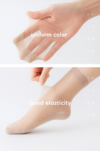 Silky Anti-Slip Cotton Sole Sheer Ankle High Tights Hosiery Socks Reinforced Toe