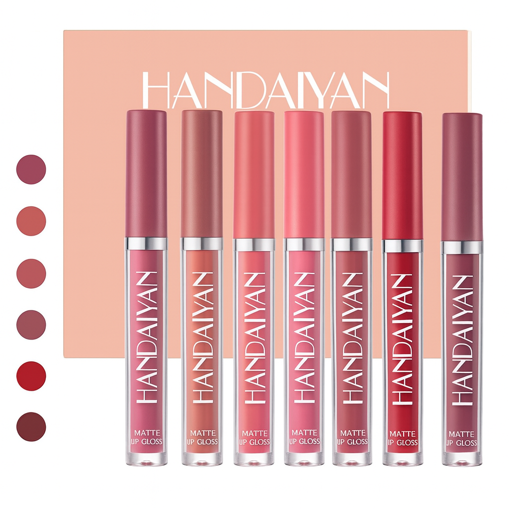 Matte Lipstick Set 6 Colors Velvet Smooth Lip Stick Waterproof Long Lasting Pigmented Non-Stick Cup Not Fade Pink Lip Makeup Mothers Valentine's Day Gift Sets for Her Women