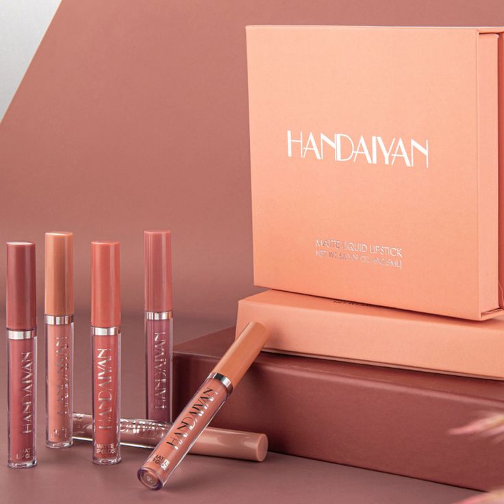 Matte Lipstick Set 6 Colors Velvet Smooth Lip Stick Waterproof Long Lasting Pigmented Non-Stick Cup Not Fade Pink Lip Makeup Mothers Valentine's Day Gift Sets for Her Women