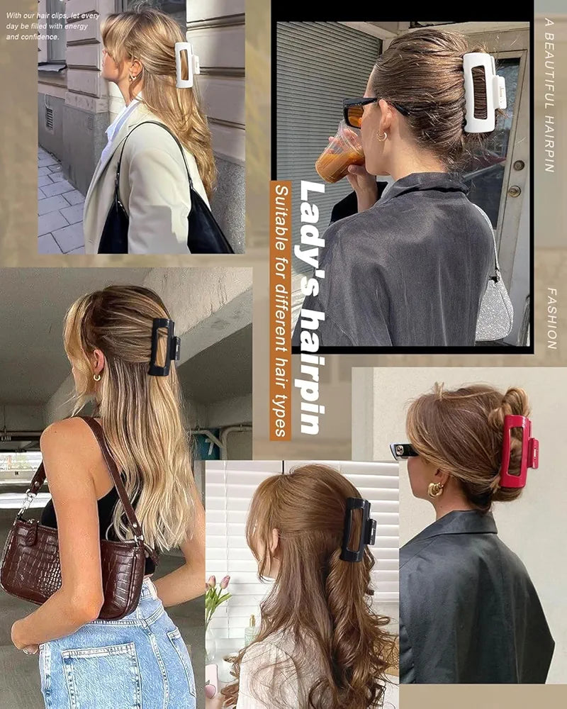 Flexible Silicone Hair Claw Clip for Women & Girls – Strong Grip, No Hair Damage