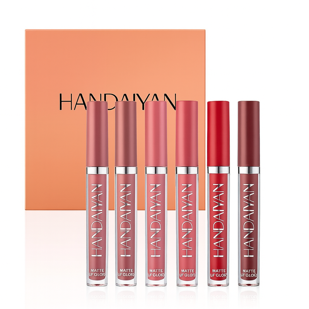 Matte Lipstick Set 6 Colors Velvet Smooth Lip Stick Waterproof Long Lasting Pigmented Non-Stick Cup Not Fade Pink Lip Makeup Mothers Valentine's Day Gift Sets for Her Women